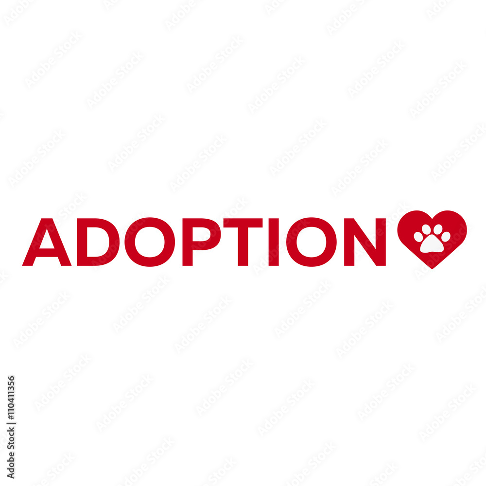 Adopt logo. Dont shop, adopt. Adoption concept. Vector illustration