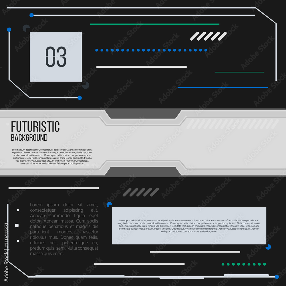 Fototapeta premium Futuristic Background. Hi-Tech Template. Vector Illustration.