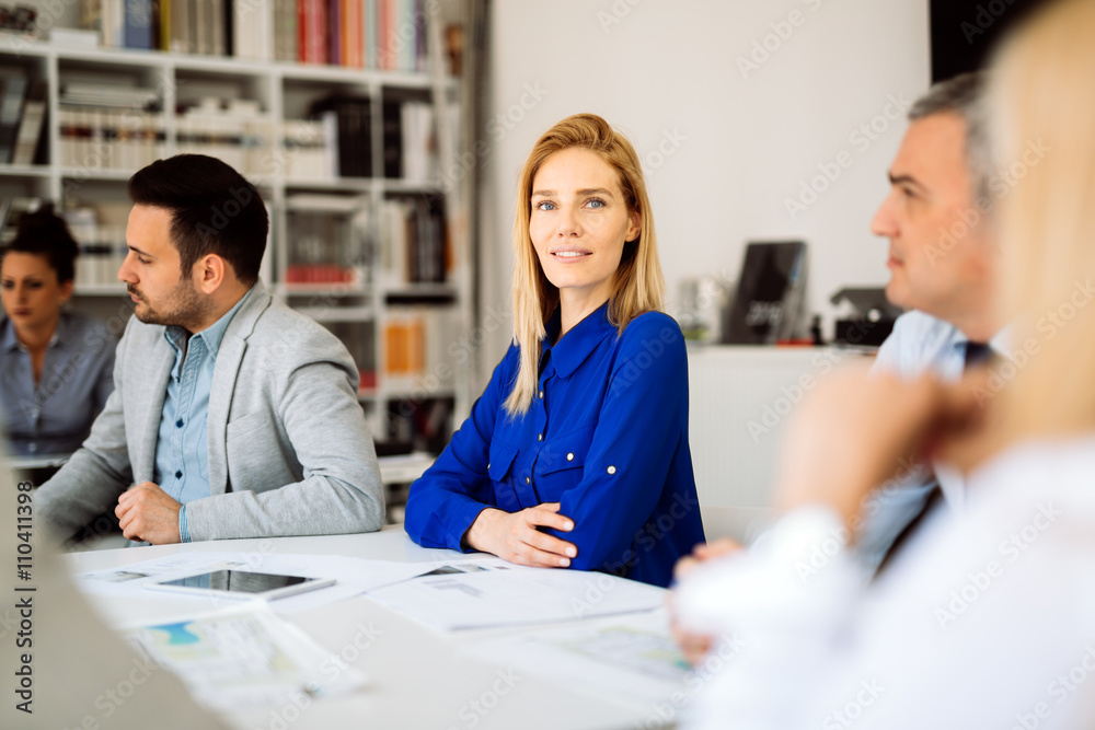 Successful businesswoman in company Successful businesswoman in company