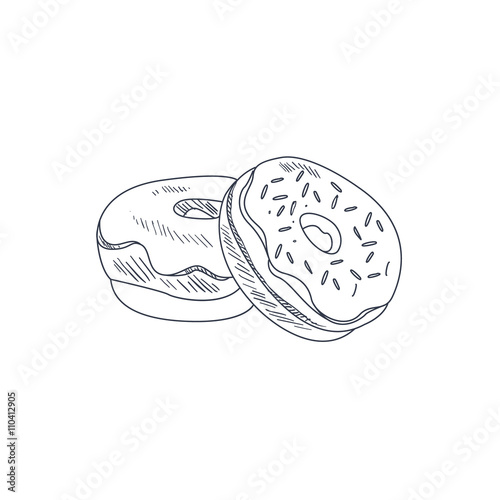 Donuts Hand Drawn Sketch