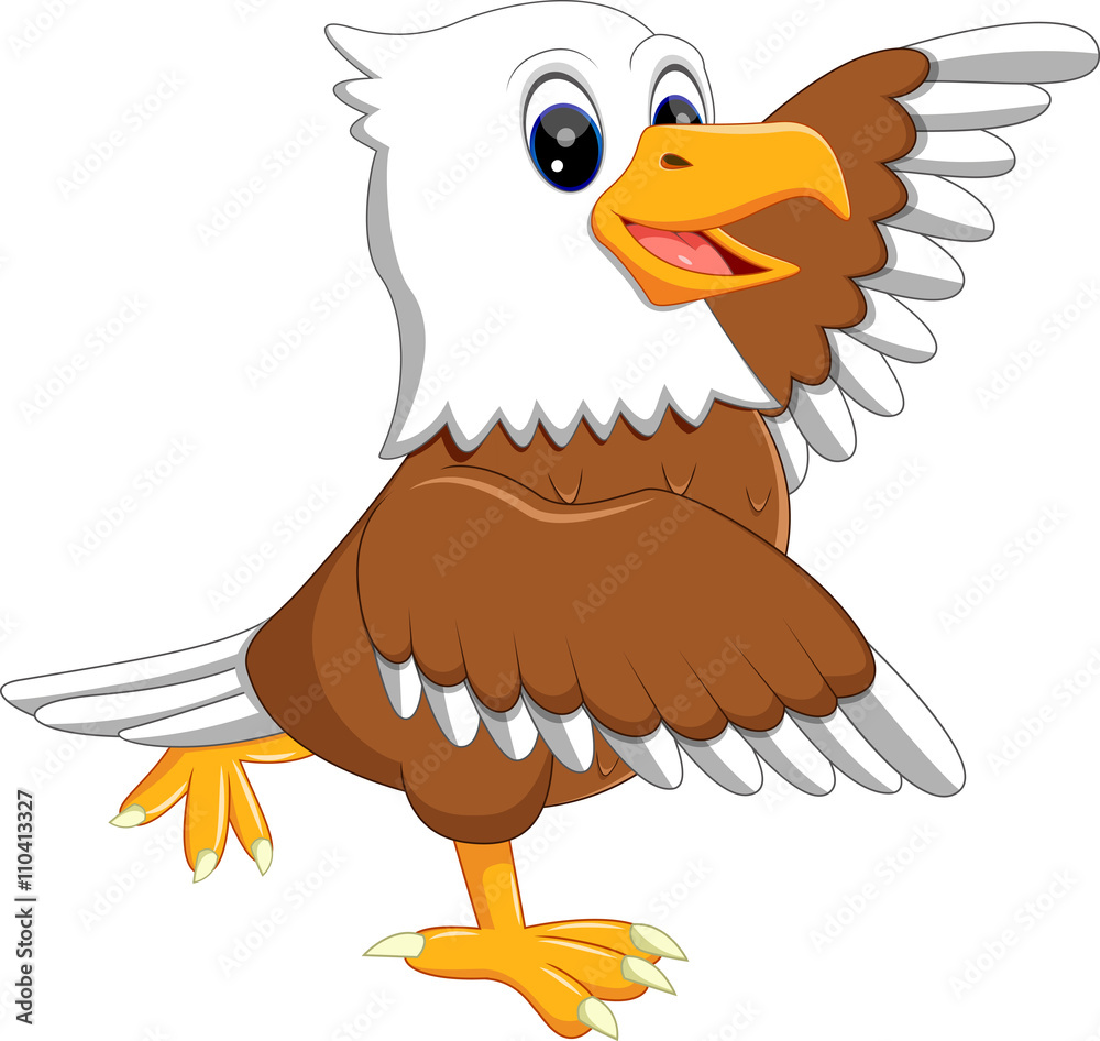 Obraz premium illustration of cute eagle cartoon