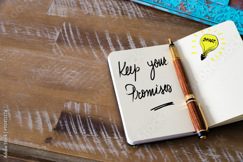 Fotografia, Obraz Handwritten text Keep Your Promises