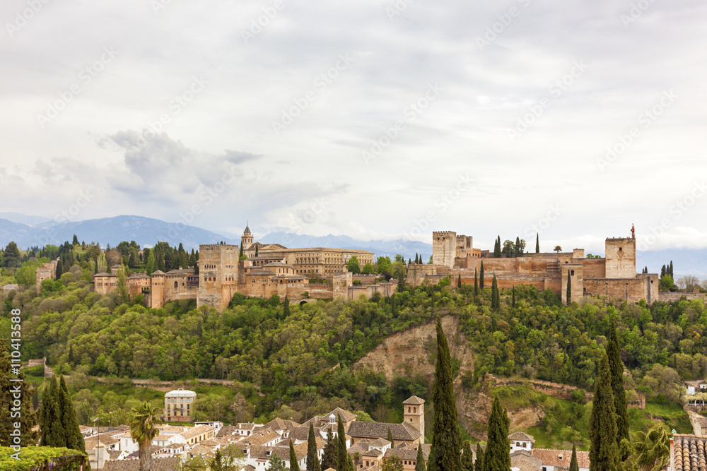 Alhambra palace and Alcazada fortress, Granada, Spain