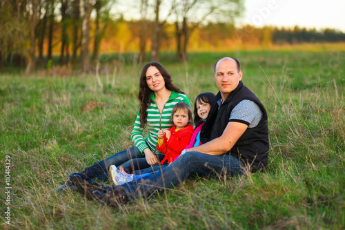 Family happy outdoor. © EduardSV
