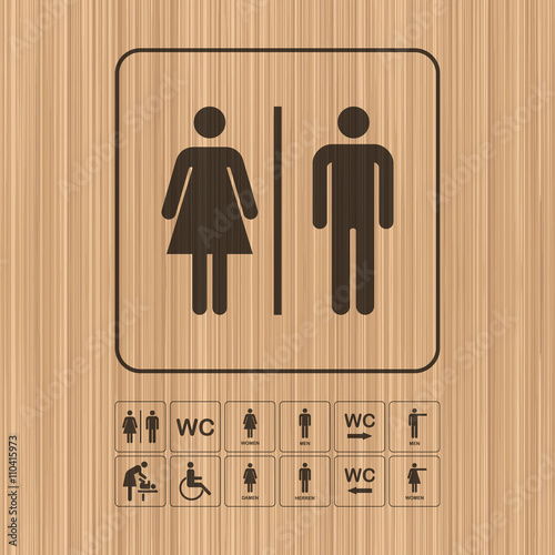 Toilet WC door/wall plate.