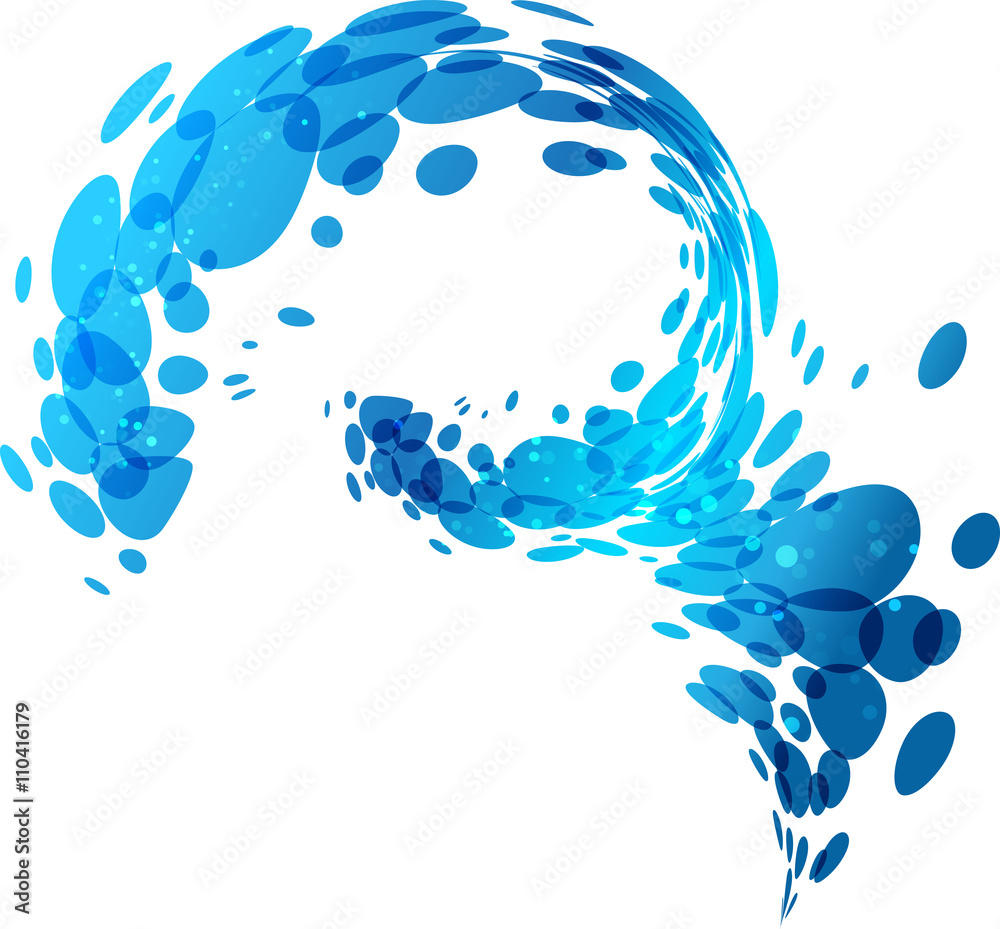 Aqua background, water splash