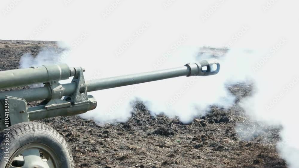 The artillery took aim and fired.