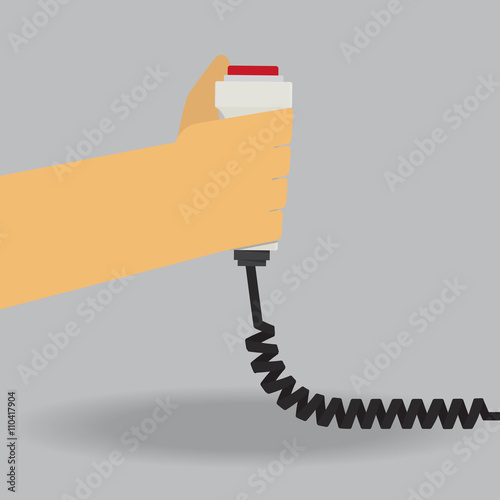 hand pushing nurse call button