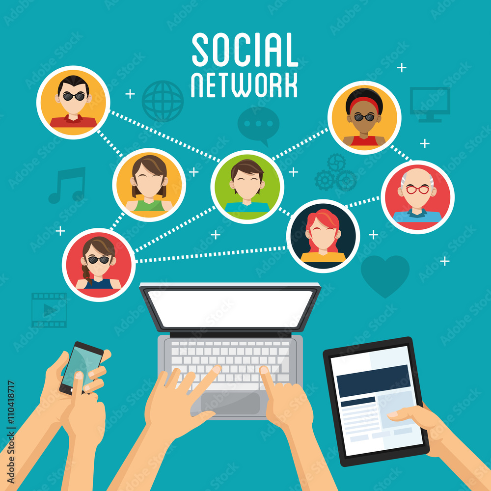 Social media design. Networking icon. Technology concept Social media design. Networking icon. Technology concept