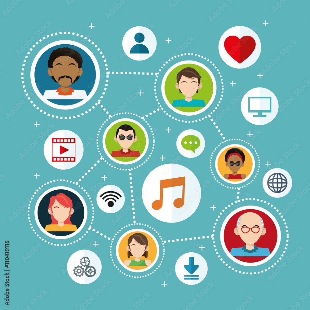 Social media design. Networking icon. Technology concept Social media design. Networking icon. Technology concept