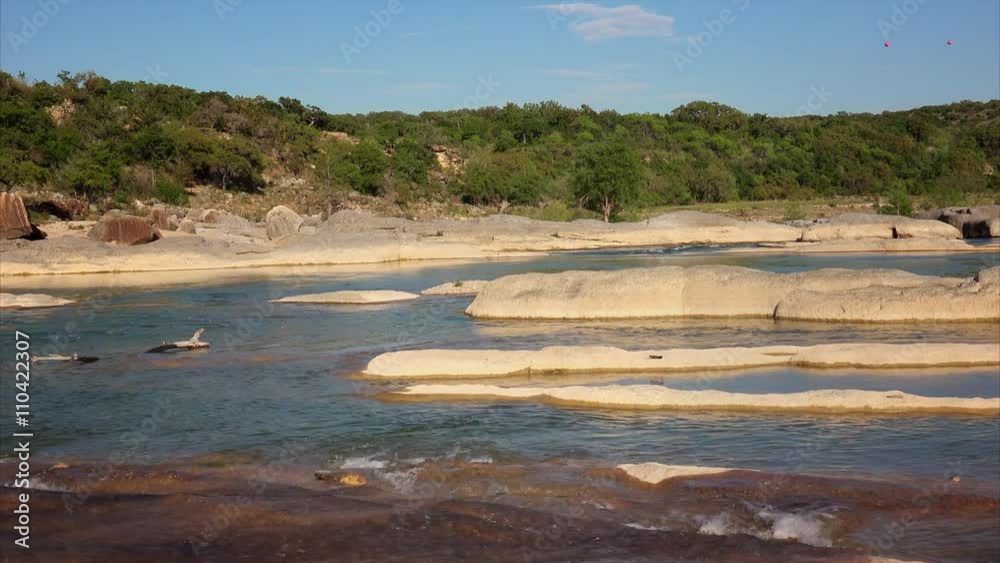 Pedernales River in Texas runs through Pedernales Falls State Park