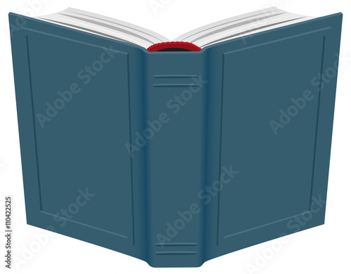 Open hardcover book