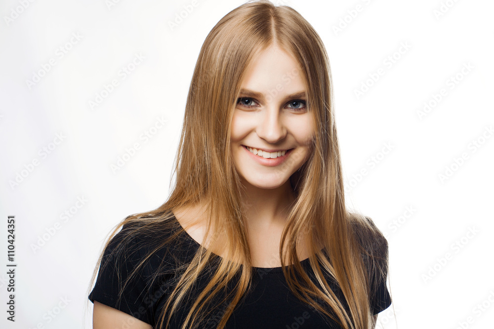 Happy busines woman in white background Happy busines woman in white background