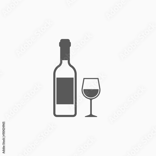 bottle and wine glass icon