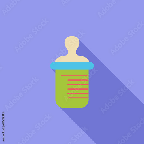 Feeding bottle flat icon