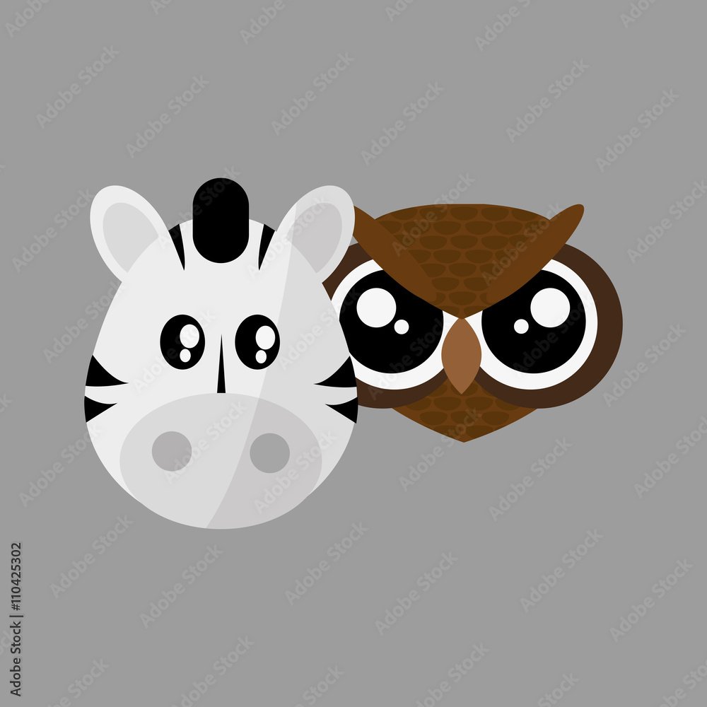Fototapeta premium Animal face design. cartoon icon. vector illustration