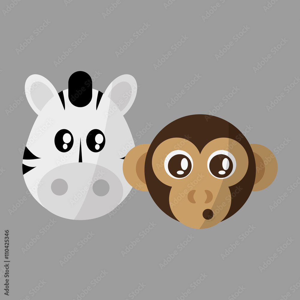 Obraz premium Animal face design. cartoon icon. vector illustration