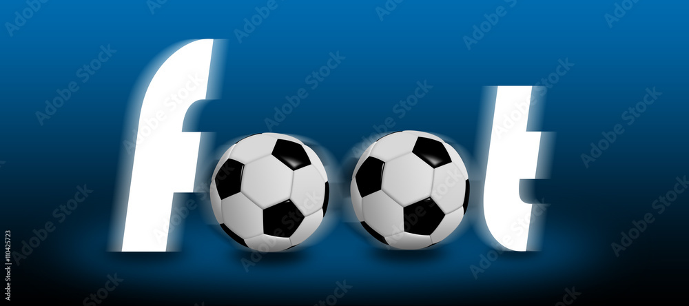 Foot 2018, football ballon ballons effet symbole sport euro coupe du monde  Illustration Stock | Adobe Stock