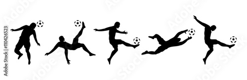 Fußballspieler silhouette set // Vektor