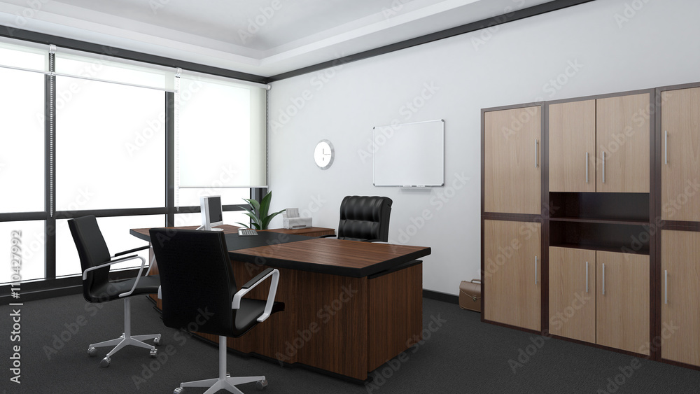 3D Interior rendering of an office 3D Interior rendering of an office