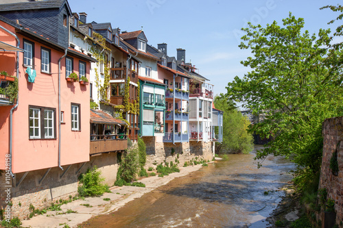 Bach mouth of Ellerbach in Bad Kreuznach and view of the old city © Peer Marlow