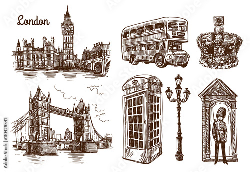 london sketch illustration