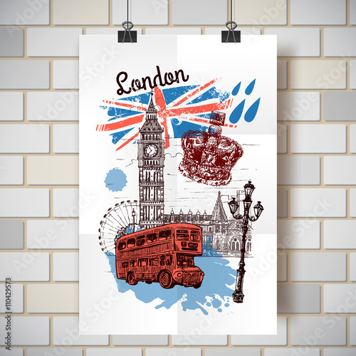 Photography london sketch illustration
