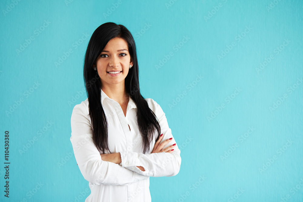Young businesswoman in white shirt Young businesswoman in white shirt