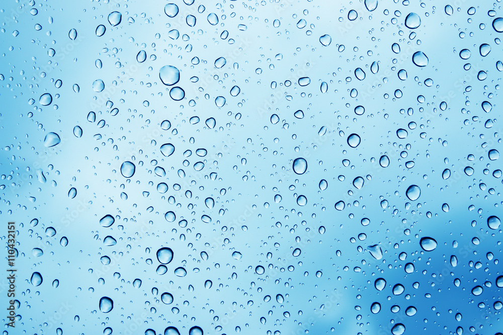Blue water drops background Blue water drops background