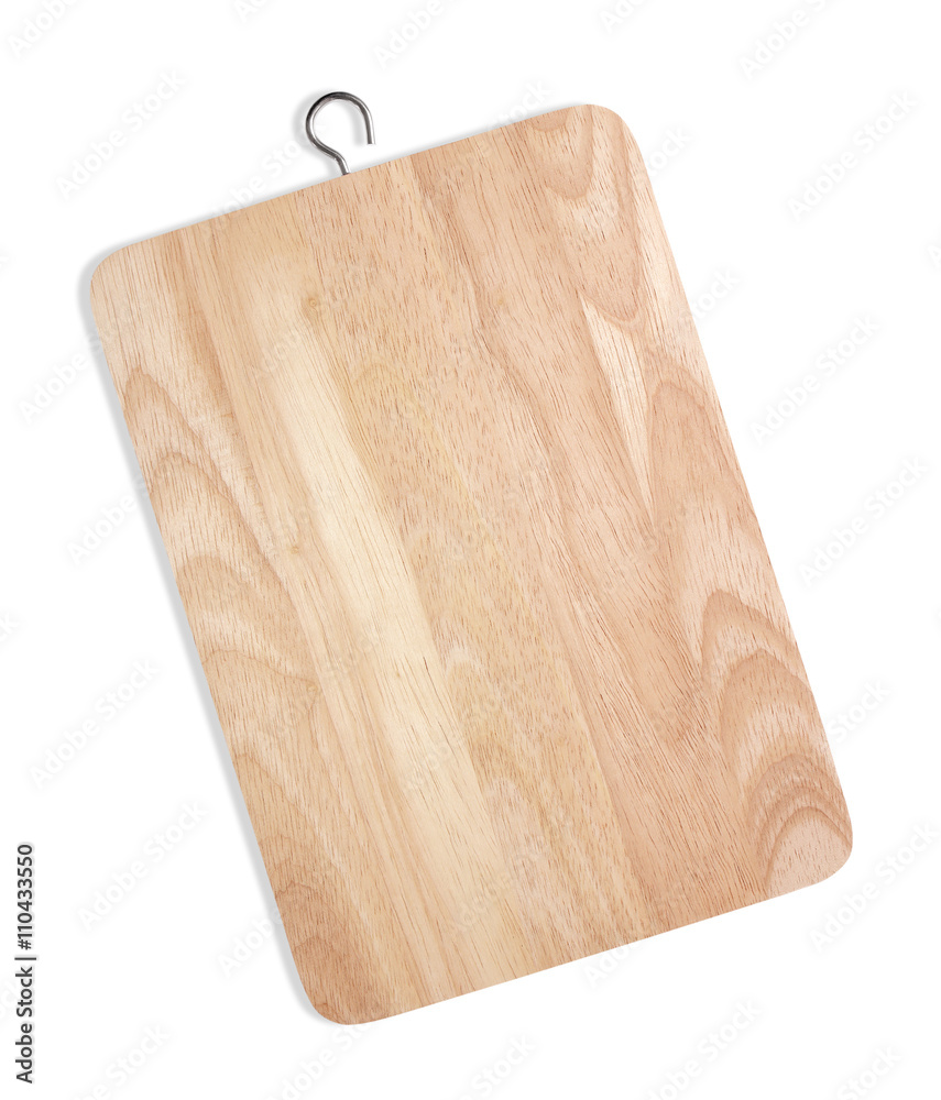 Fototapeta premium Brown cutting board isolated on white background