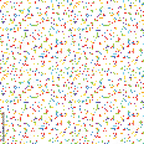 Pixel art style noise seamless vector background colorful