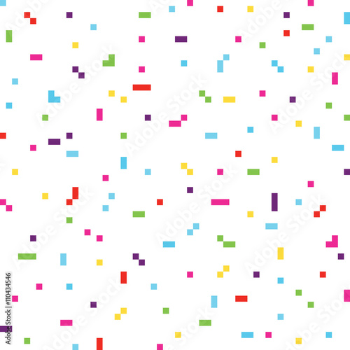 Pixel art style old school seamless vector background white