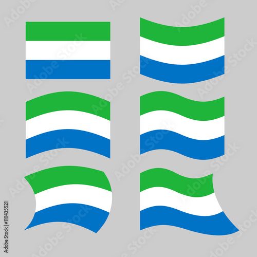 Sierra Leone font. Sierra Leones flag on letters. National Patri
