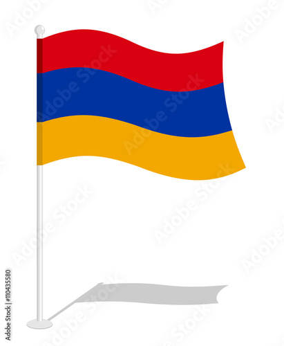 Armenia flag. Official national symbol of Armenian Republic. Tra