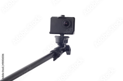 stick and action camera