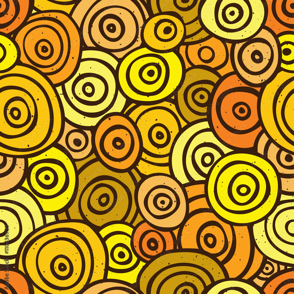 Pop art retro seamless vector pattern yellow
