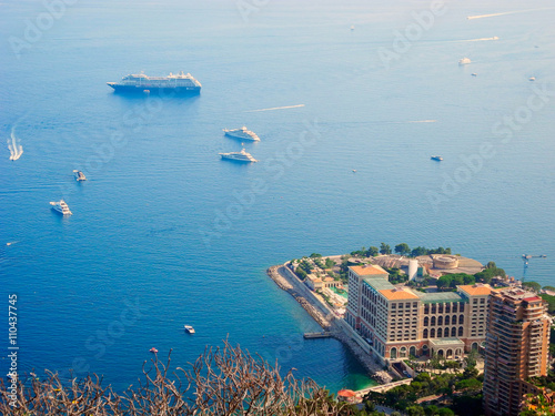 Buildings and boats in Monaco.