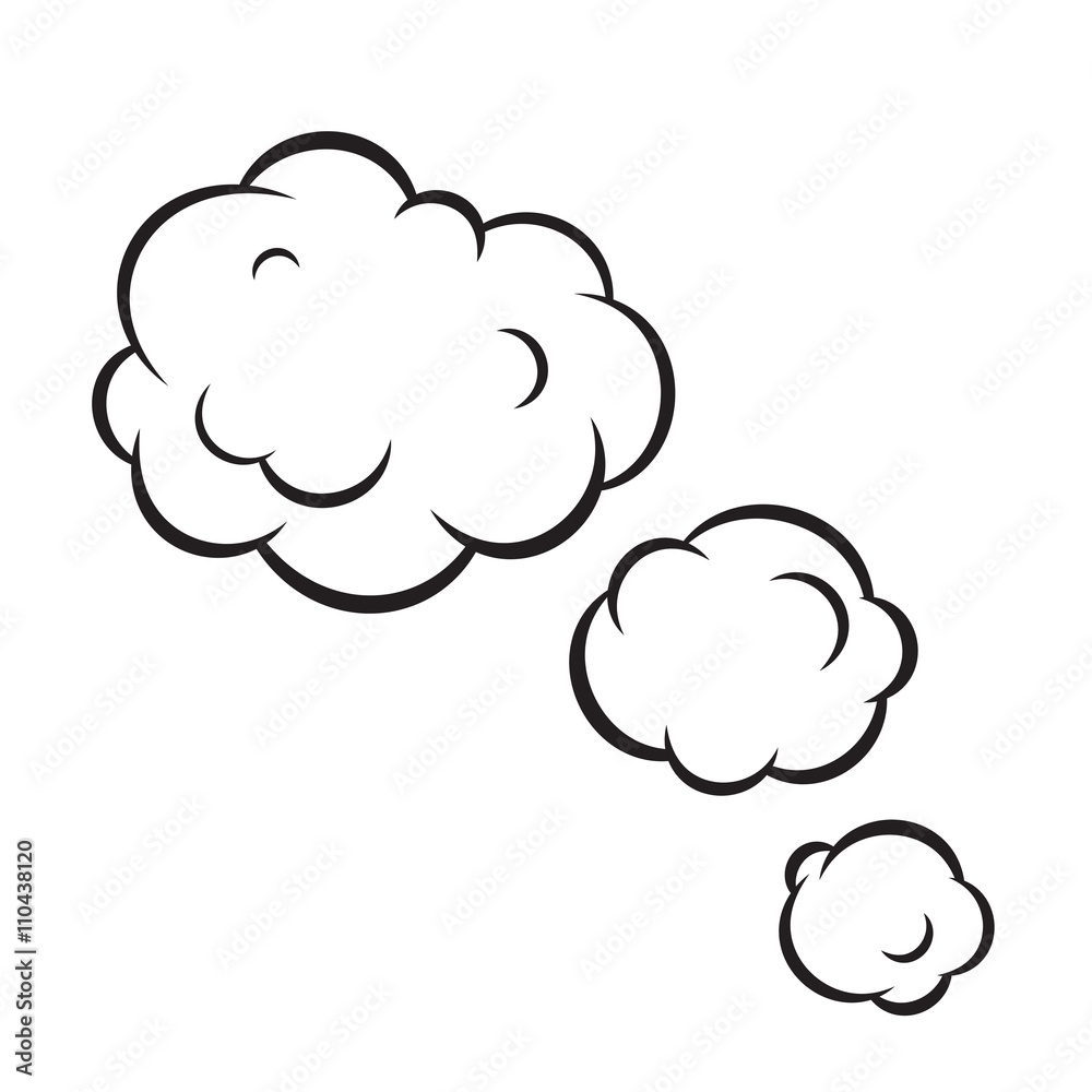 Pop art bubble clouds isolated vector illustration Pop art bubble clouds isolated vector illustration