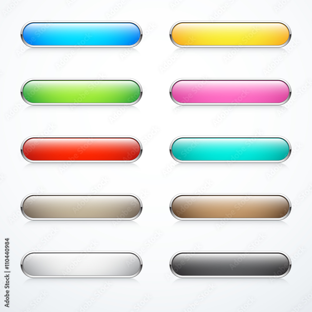 Set of rounded buttons Set of rounded buttons