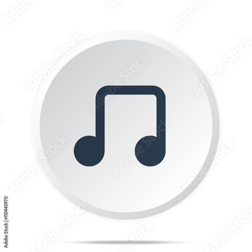 Black Notes icon on white web button