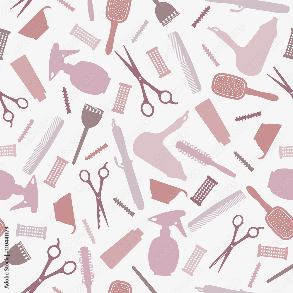 hairdresser seamless background