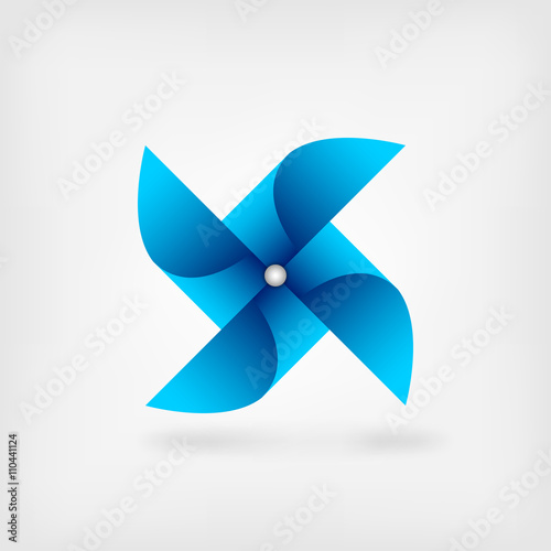 blue pinwheel symbol  photo