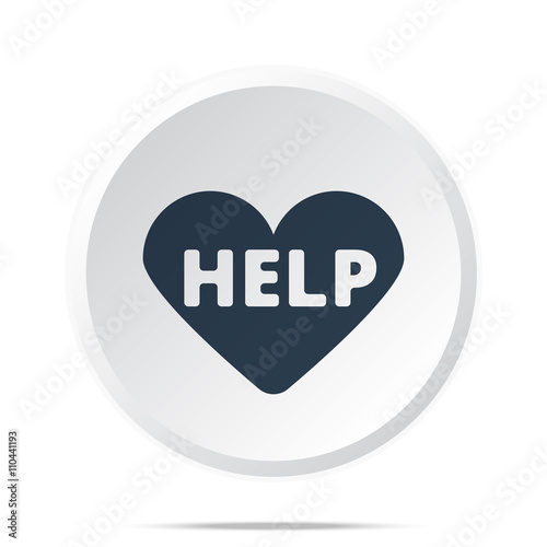 Black Defibrillator  icon on white web button