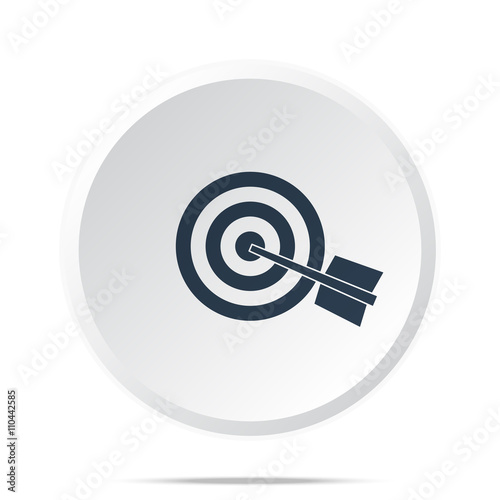 Black Target icon on white web button