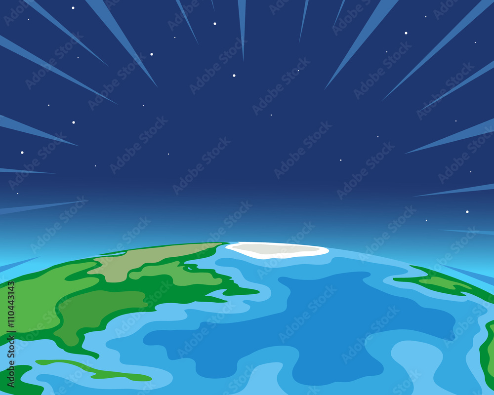 Planet Earth from space. Vector illustration backgrounds