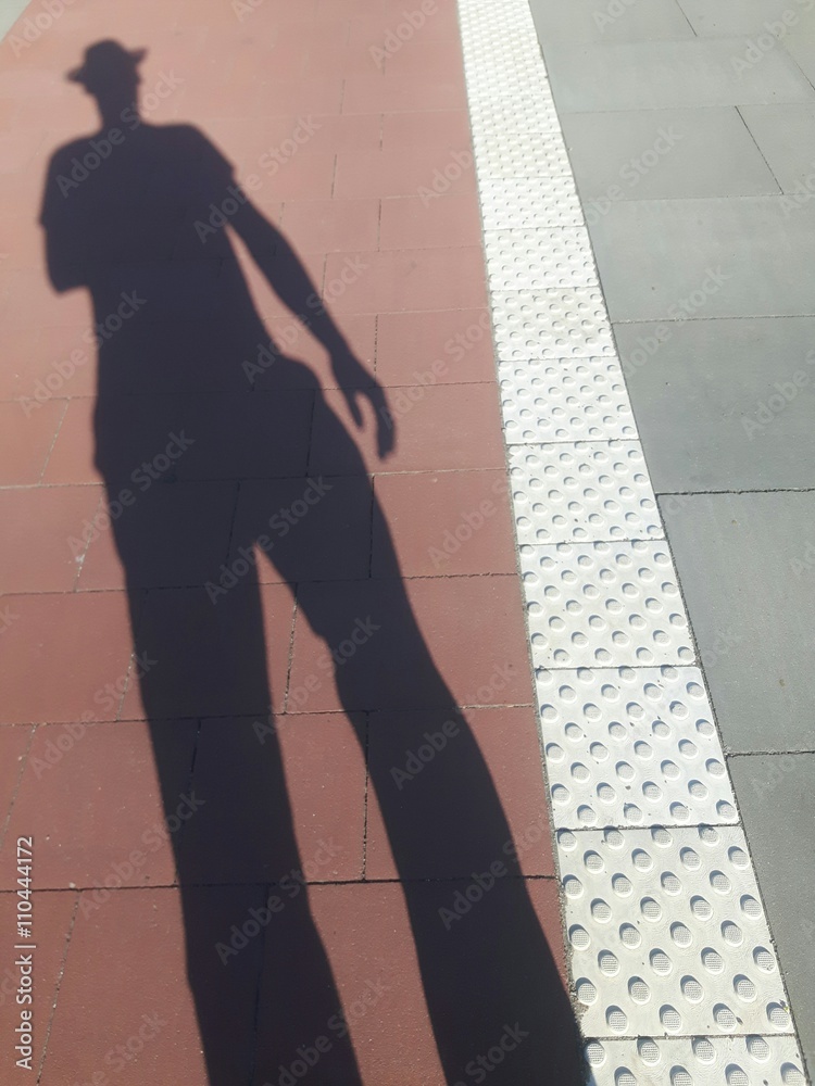 Silhouette Schatten Mann mit Hut Silhouette Schatten Mann mit Hut