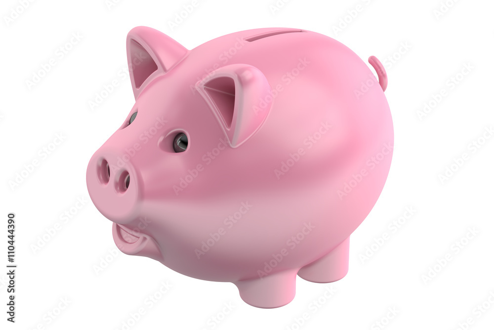 Piggy bank, 3D rendering