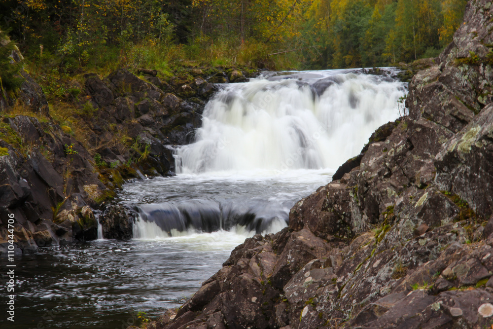 Waterfall Kivach in Karelia, Russia