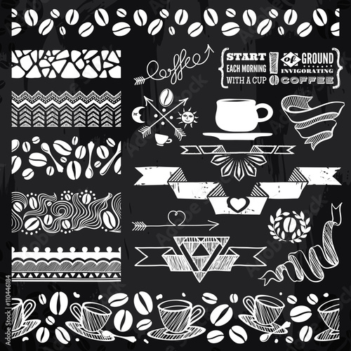 Chalk-drawn Ornamental Borders and Illustrations