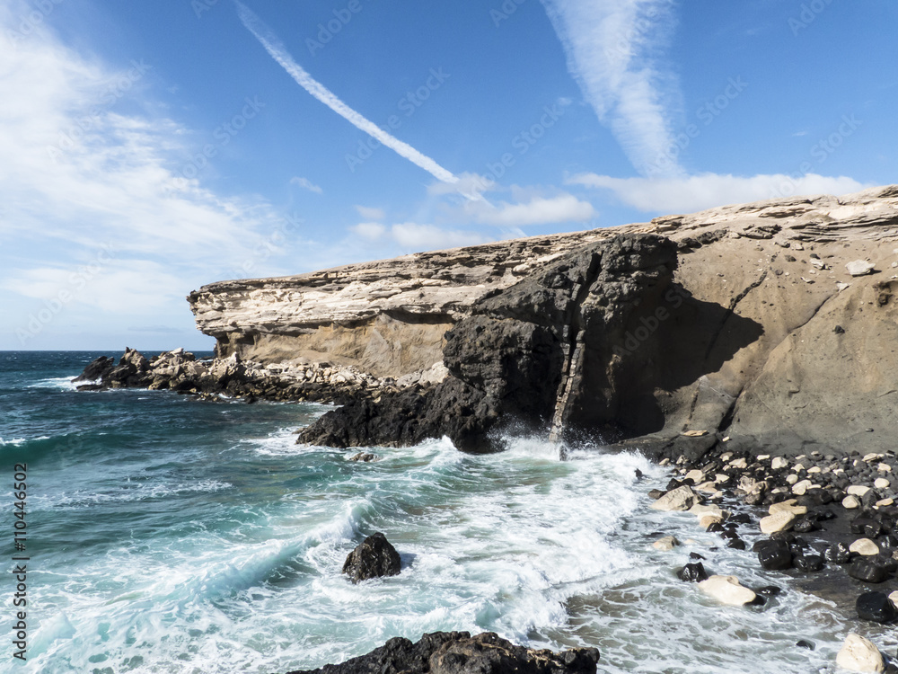 Fototapeta premium Cliffs with heavy sea Atlantic ocean.